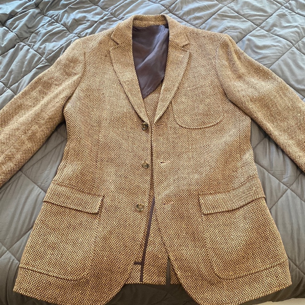 Ralph Lauren Tweed/Houndstooth Rugby Blazer (L)